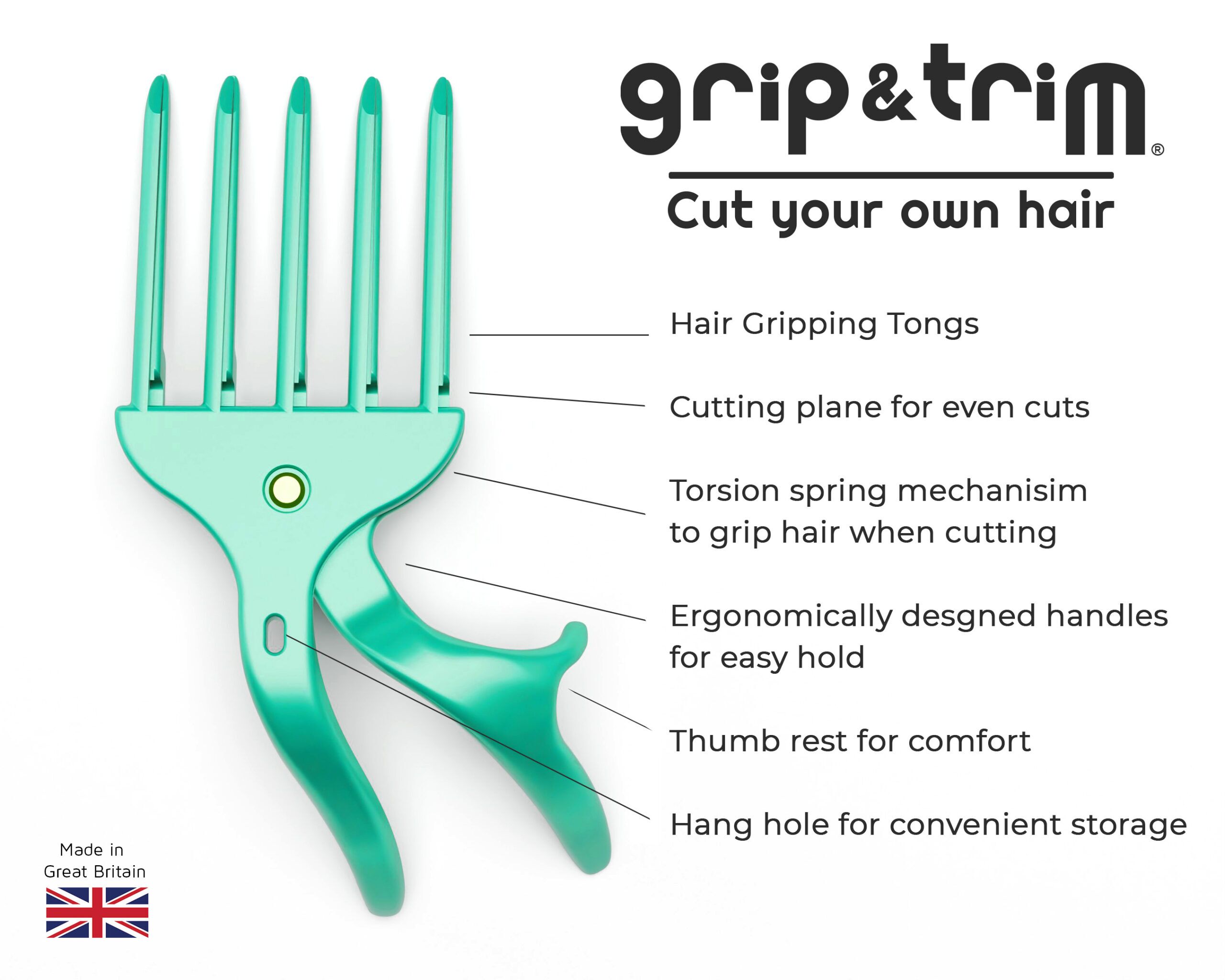 Grip and Trim - Cut your own and other's hair at home. DIY Hair Cutting Tool that saves you time and money. - Image 11