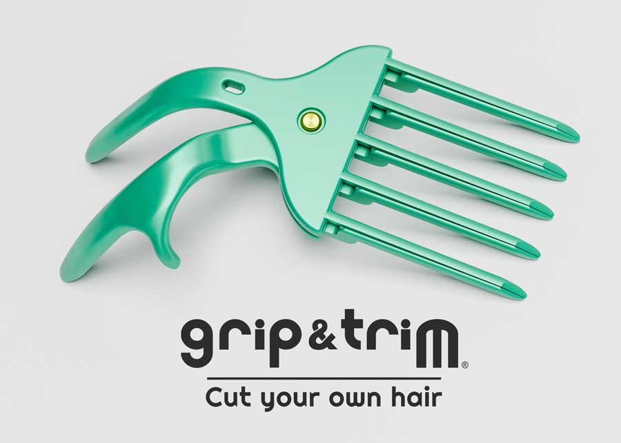 Grip and Trim - Cut your own hair. DIY Hair Cutting Tool that saves you time and money.